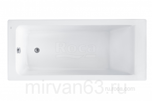 Акриловая ванна Easy 170x70 Roca прямоугольная белая ZRU9302905