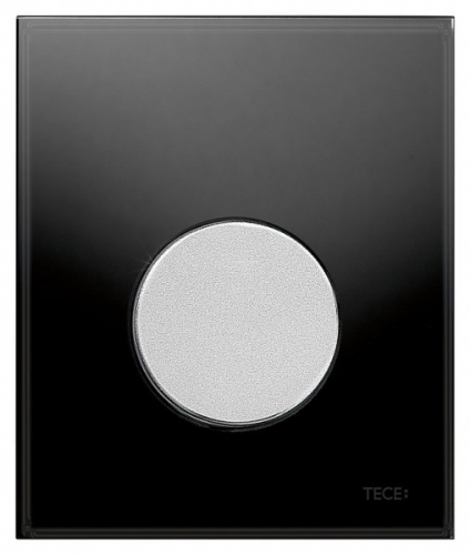 Клавиша смыва Tece Loop Urinal 9242655 черное стекло, кнопка хром матовый