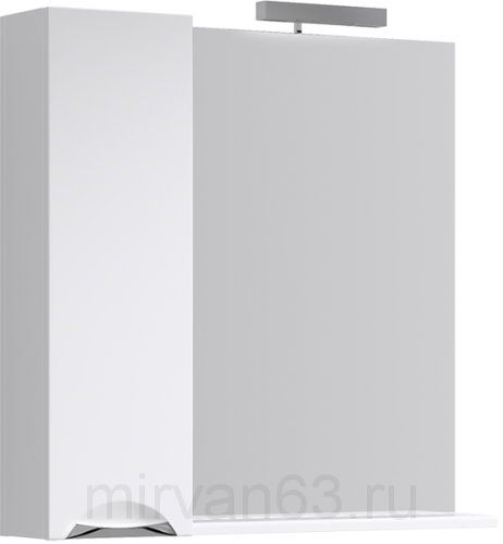 Лайн зеркало с панелью,  светильником и шкафчиком Li.02.08,  85 см Aqwella