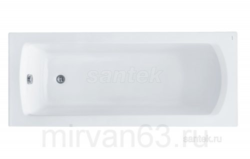 Акриловая ванна Монако 170х70 Santek прямоугольная белая 1WH111979