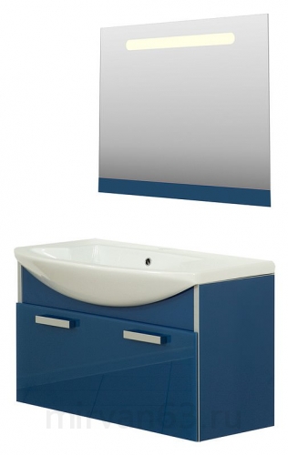 Мебель для ванной Gemelli Glass One Estra 75 подвесная colorglass, с ящиком