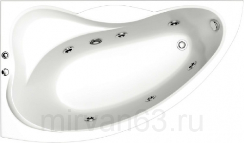 Гидромассажная ванна с г/м Bas Вектра 150 серия FLAT (левая)
