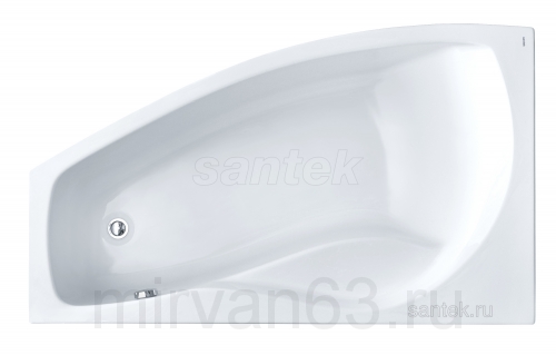 Акриловая ванна Майорка XL 160х95 L Santek асимметричная белая 1WH111991
