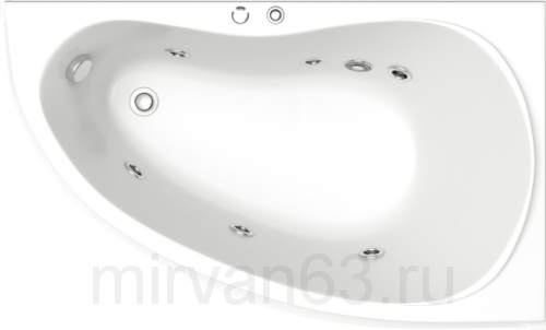 Гидромассажная ванна с г/м Bas Алегра 150 серия FLAT (правая)
