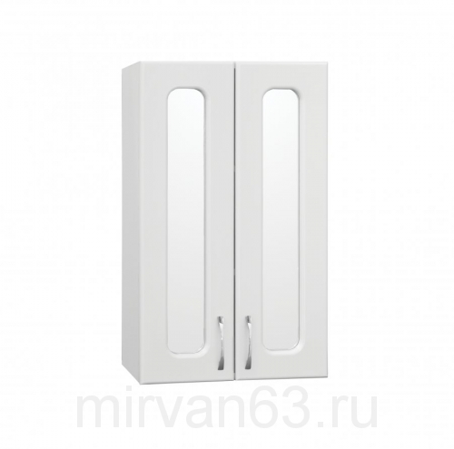 Подвесной шкаф Style Line Эко Стандарт 48 белый с зеркальными вставками