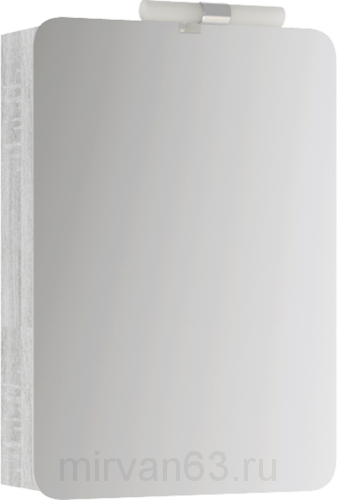 Аликанте шкаф-зеркало со светильником, цвет дуб седой, Alic.04.05/Gray,  50 см Aqwella