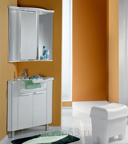 Комплект мебели для ванной Акватон Альтаир 62 угловая белая