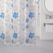 Штора для ванной комнаты, 180*180 см, PEVA, Blue Flowers, Milardo, 509V180M11