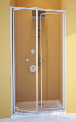 Душевая дверь в нишу GuteWetter Practic Door GK-402 118-122 см стекло бесцветное, профиль матовый хром