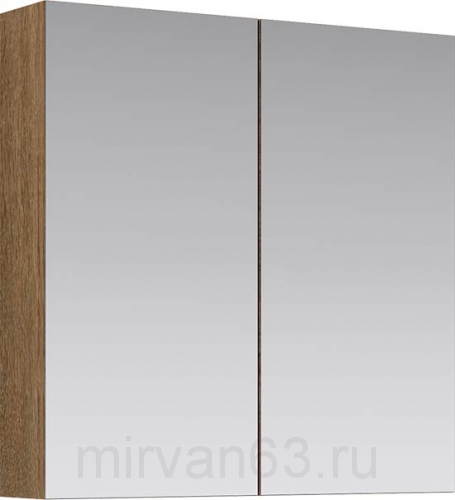 МС шкаф-зеркало, цвет дуб сонома, МС.04.08/DS  80 см Aqwella
