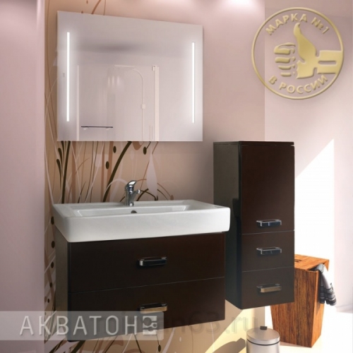 Комплект мебели для ванной Акватон Америна 80 темно-коричневая