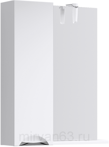 Лайн зеркало с панелью,  светильником и шкафчиком Li.02.06,  65 см Aqwella