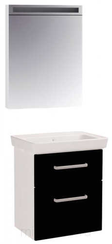 Мебель для ванной Dreja Go 55 S черный глянец