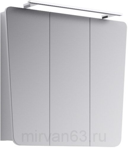 Simphony шкаф-зеркало со светильником, цвет белый, Sim.04.08/W,  79,5 см Aqwella 5 stars