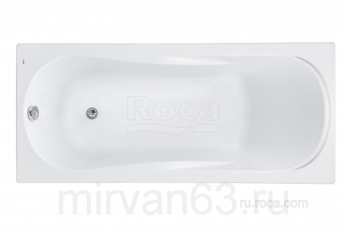 Акриловая ванна Uno 170х75 Roca прямоугольная белая ZRU9302870