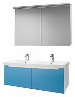 Мебель для ванной Dreja Color 125 2 ящика голубой глянец
