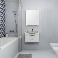 Комплект мебели для ванной Акватон Инфинити 76 белый/ясень коимбра