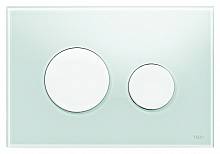Клавиша смыва Tece Loop 9240651 зеленое стекло, кнопка белая