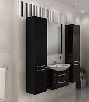 Комплект мебели для ванной Акватон Ария М 65 черный глянец