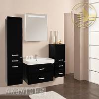 Комплект мебели для ванной Акватон Америна 70 чёрная