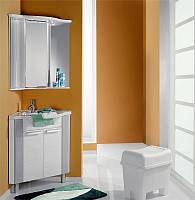 Комплект мебели для ванной Акватон Альтаир 62 угловая бело-серая