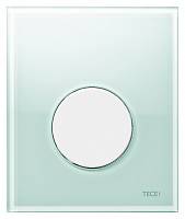 Клавиша смыва Tece Loop Urinal 9242651 зеленое стекло, кнопка белая