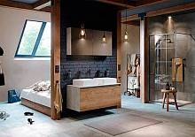 Mobi мебель для ванной подвестная, цвет бетон светлый, 120 см  MOB0112BS Aqwella 5 stars