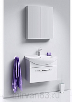 Аллегро мебель для ванной подвестная с одним ящиком Элеганс 650 , цвет белый, Agr.01.06/1,  59,8 см Aqwella
