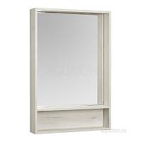 Зеркальный шкаф Aquaton Флай 60 белый, дуб крафт 1A237602FA860