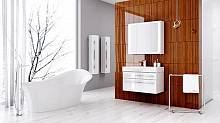 Милан мебель для ванной подвесная с дверцами, цвет белый  Mil.01.10/W,  100 см Aqwella 5 stars