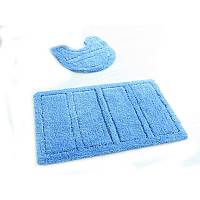 Набор ковриков для ванной комнаты, 60х90 + 50х50 см, микрофибра, Blue Landscape, IDDIS, 241M590i13