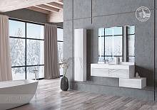 Комплект мебели для ванной Aquaton Сакура 100 ольха наварра, белый глянец