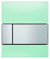 Клавиша смыва Tece Square Urinal 9242804 зеленое стекло, кнопка сатин