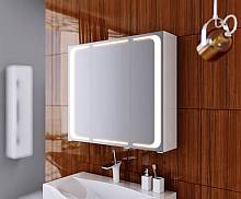 Милан шкаф-зеркало с подсветкой, цвет белый Mil.04.08,  80 см Aqwella 5 stars