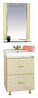 Мебель для ванной Misty Гранд Lux 70  золотая кожа флораль