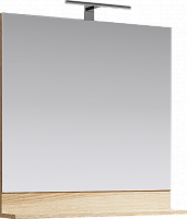 Фостер зеркало с панелью и светильником, цвет дуб сонома, FOS0208DS  80 см Aqwella