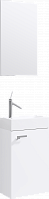 Мастер Бокс Леон комплект: тумба с умывальником Unam 220, зеркало (Mb-L.00.04),  40 см Aqwella