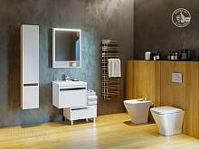 Комплект мебели для ванной Aquaton Капри 60 белый глянец
