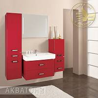 Комплект мебели для ванной Акватон Америна 80 бордо