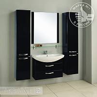 Комплект мебели для ванной Акватон Ария М 80 черный глянец